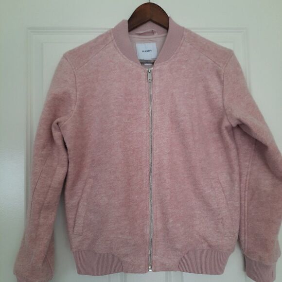 Old Navy Pink Moto bomber Jacket size S - Picture 1 of 7